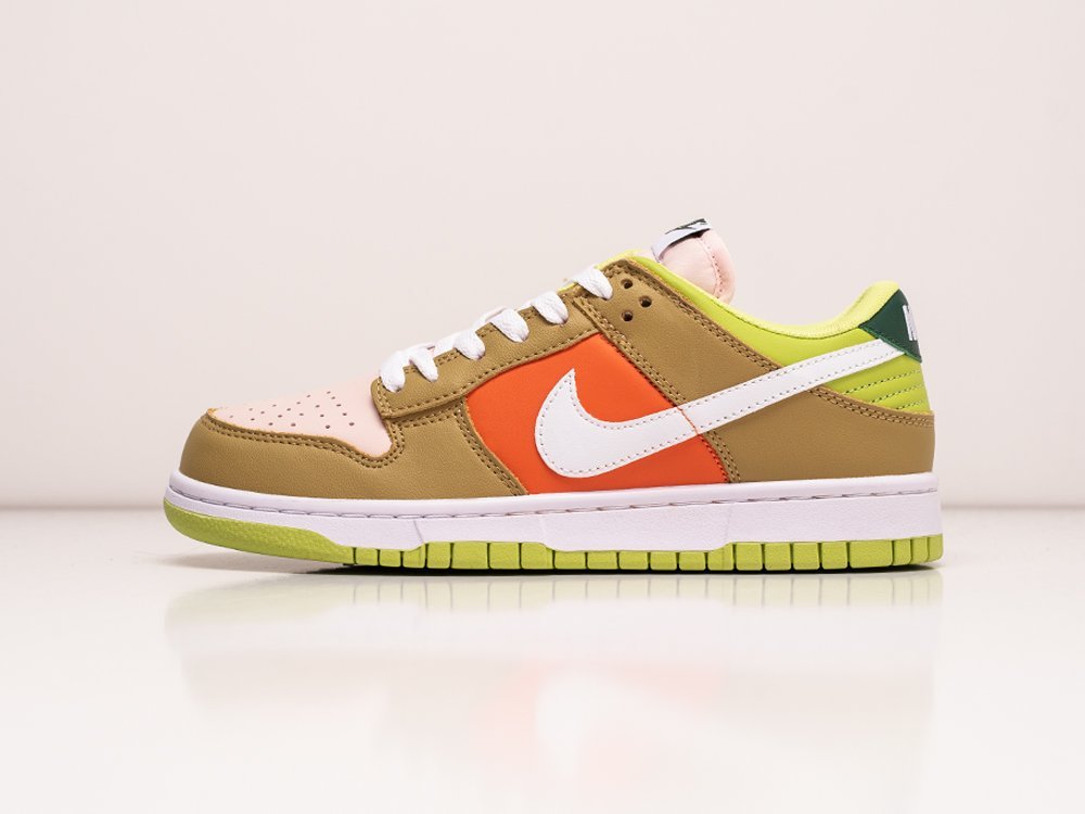 Nike SB Dunk Low Brown Green разноцветные кожа мужские (AR27013) - фото 1 Nike SB Dunk Low Brown Green разноцветные кожа мужские (AR27013) - фото 1