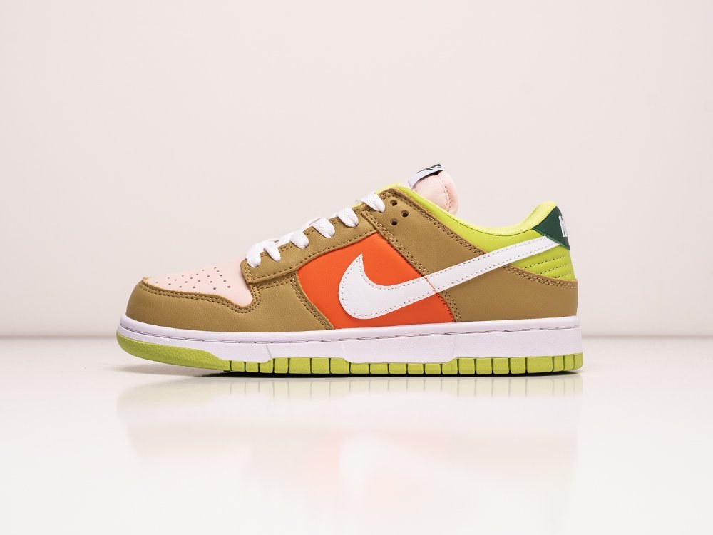 Nike SB Dunk Low Brown Green WMNS разноцветные кожа женские (AR27014) - фото 1