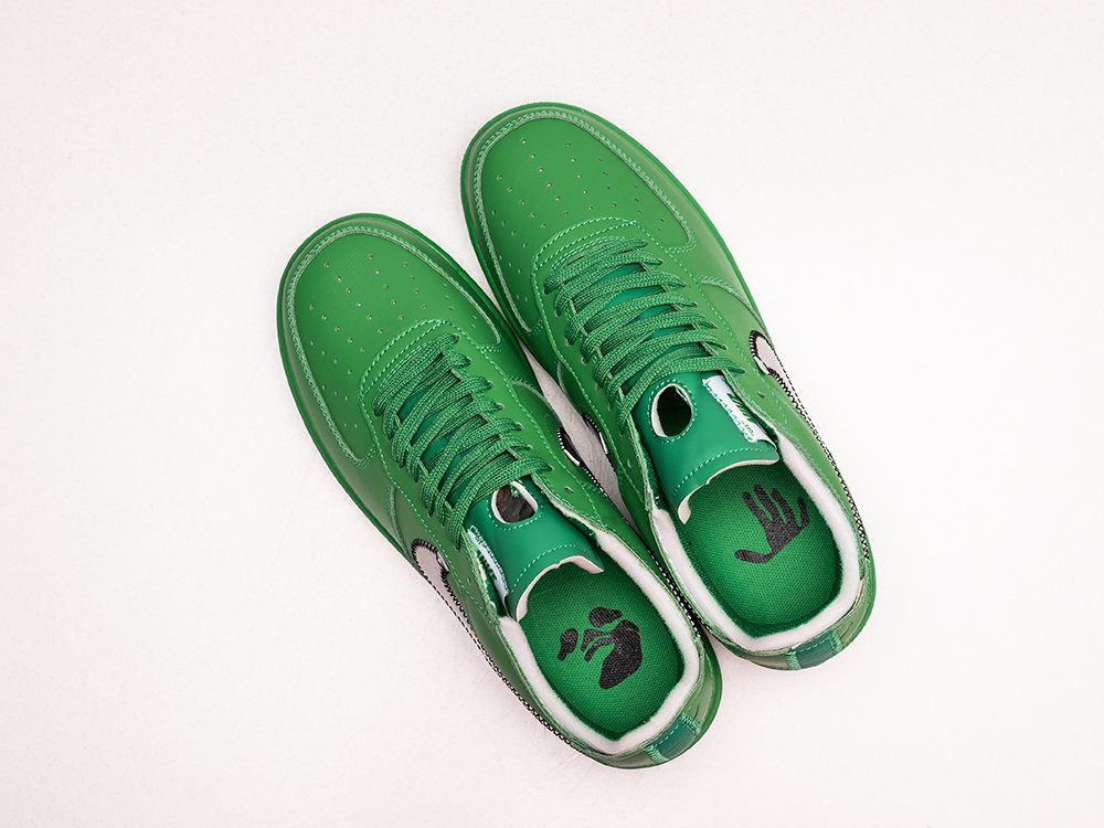 Nike x OFF-White Air Force 1 Low Brooklyn зеленые кожа мужские (AR27039) - фото 3 Nike x OFF-White Air Force 1 Low Brooklyn зеленые кожа мужские (AR27039) - фото 3