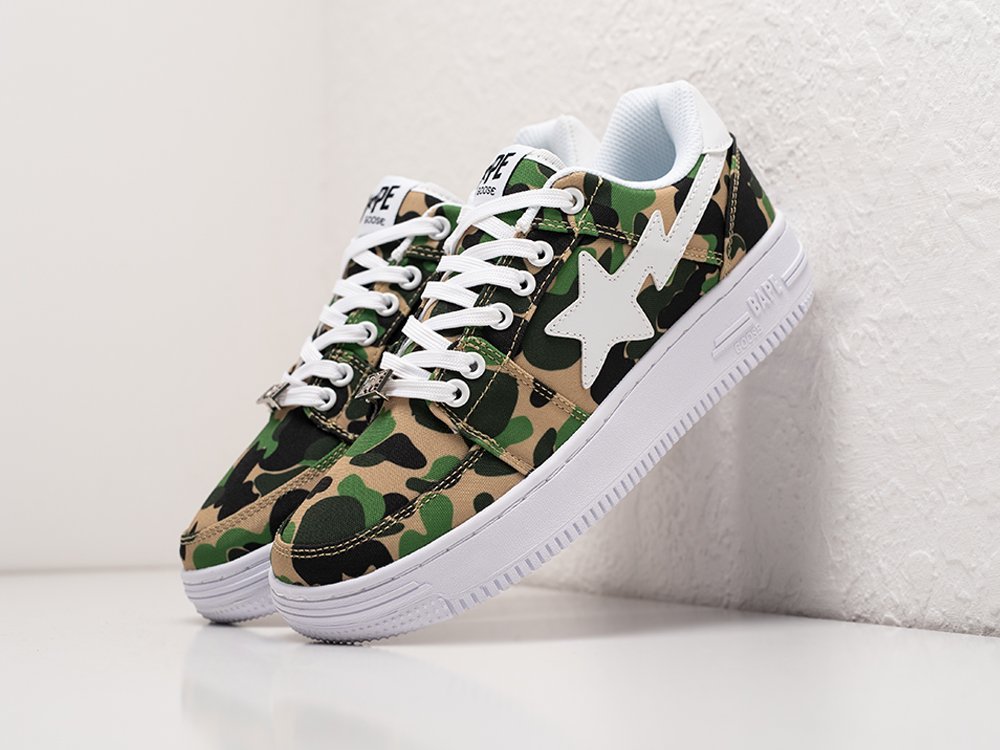 Bape Bapesta Low ABC Camo зеленые текстиль мужские (AR27142) - фото 2 Bape Bapesta Low ABC Camo зеленые текстиль мужские (AR27142) - фото 2