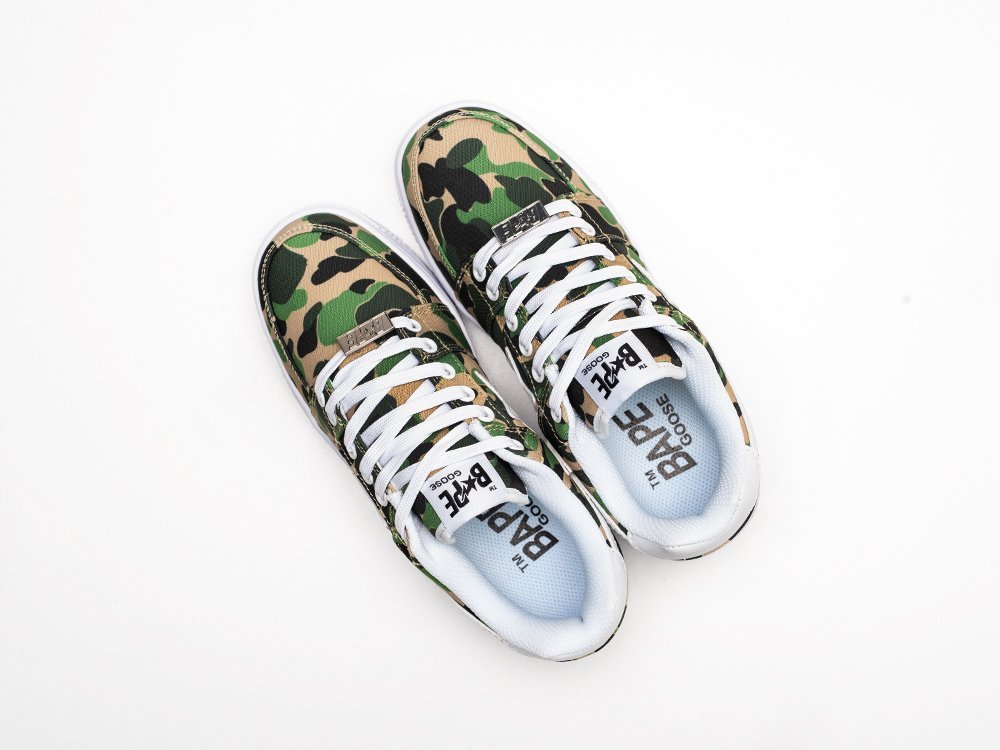 Bape Bapesta Low ABC Camo WMNS зеленые текстиль женские (AR27143) - фото 3