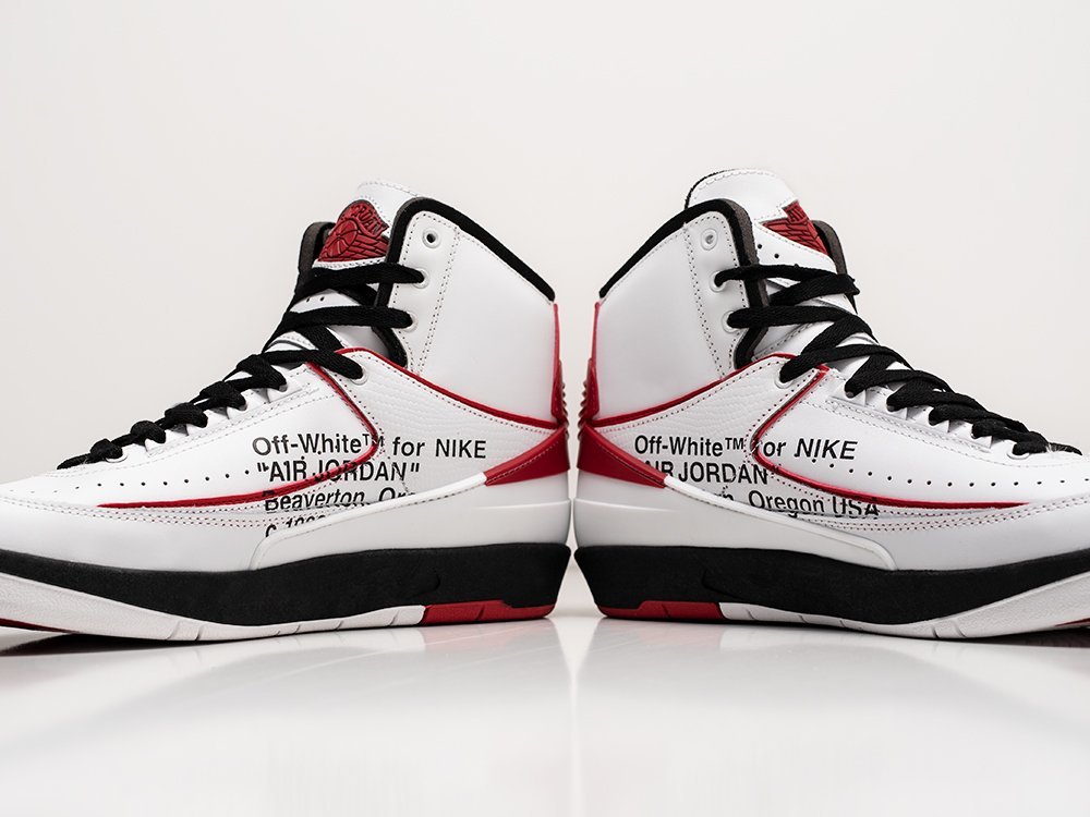 Nike Air Jordan 2 Retro Chicago 2022 Off-White белые кожа мужские (AR27146) - фото 4 Nike Air Jordan 2 Retro Chicago 2022 Off-White белые кожа мужские (AR27146) - фото 4