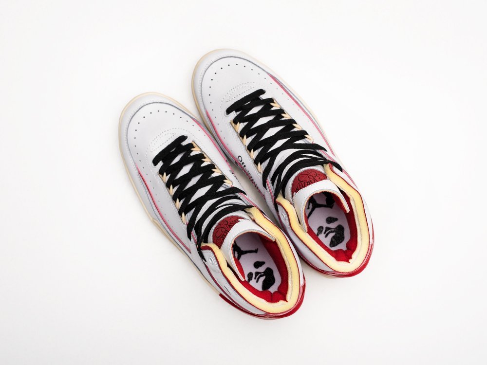 Nike Air Jordan 2 Retro Off-White белые кожа мужские (AR27147) - фото 3 Nike Air Jordan 2 Retro Off-White белые кожа мужские (AR27147) - фото 3