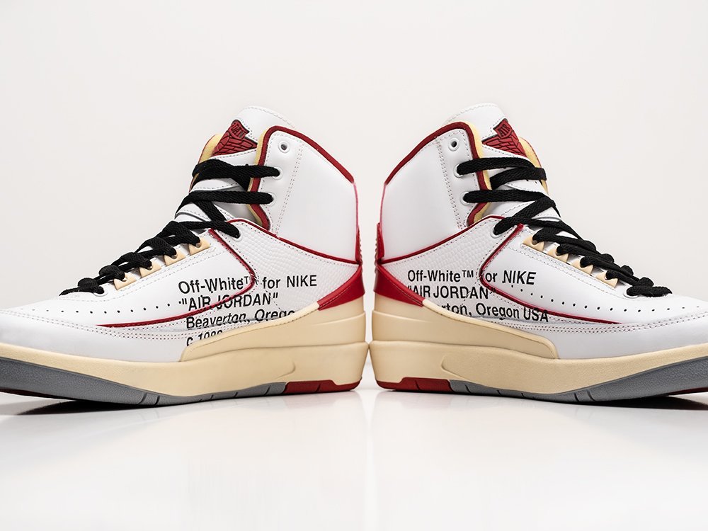 Nike Air Jordan 2 Retro Off-White белые кожа мужские (AR27147) - фото 4 Nike Air Jordan 2 Retro Off-White белые кожа мужские (AR27147) - фото 4