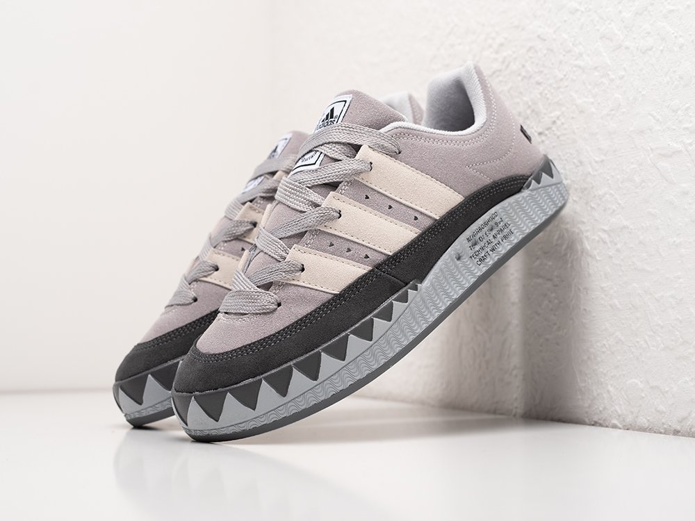 Adidas x Neighborhood x Adimatic Grey серые замша мужские (AR27150) - фото 2