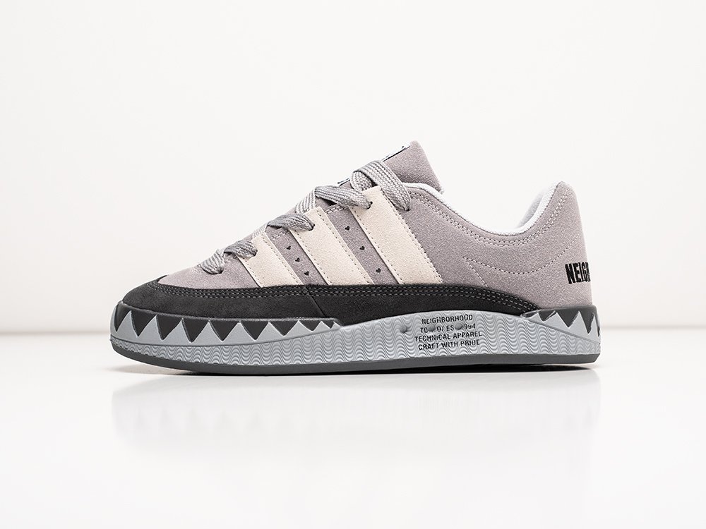 Adidas x Neighborhood x Adimatic Grey серые замша мужские (AR27150) - фото 1