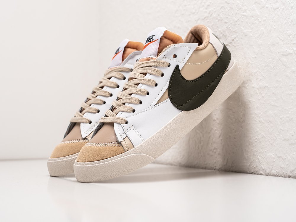 Nike Blazer Low 77 Jumbo Sand Drift Medium Olive бежевые кожа мужские (AR27191) - фото 2 Nike Blazer Low 77 Jumbo Sand Drift Medium Olive бежевые кожа мужские (AR27191) - фото 2