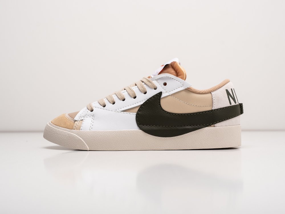 Nike Blazer Low 77 Jumbo Sand Drift Medium Olive бежевые кожа мужские (AR27191) - фото 1 Nike Blazer Low 77 Jumbo Sand Drift Medium Olive бежевые кожа мужские (AR27191) - фото 1