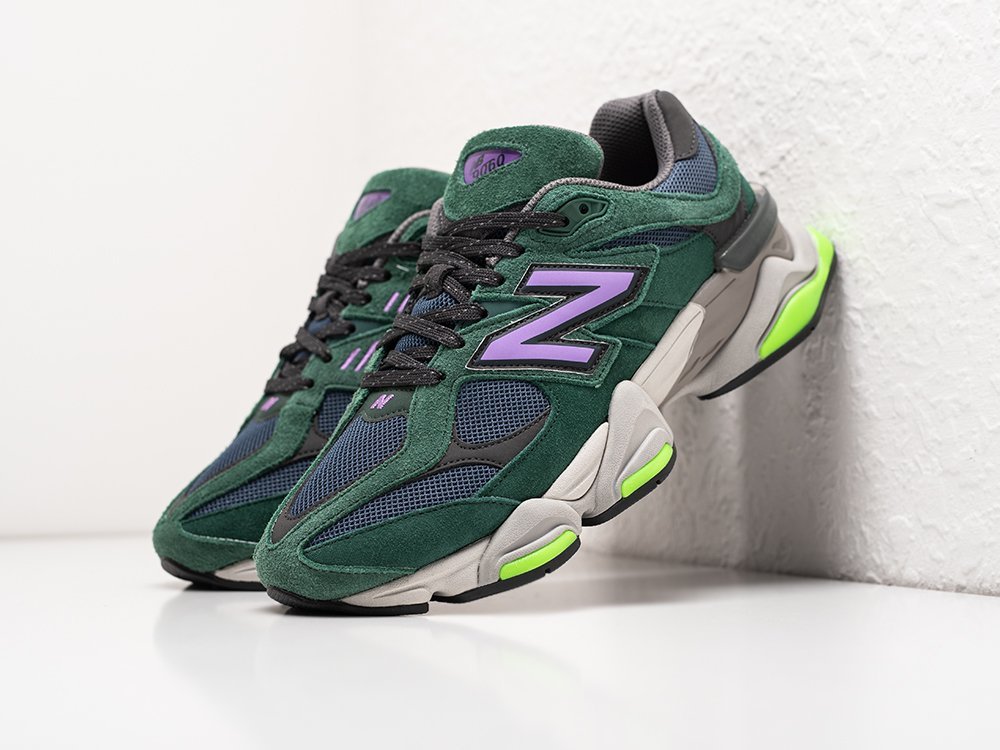 New Balance 9060 Nightwatch Purple зеленые замша мужские (AR27200) - фото 2