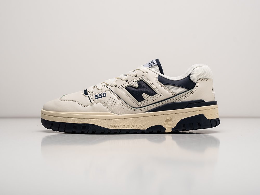 New Balance 550 Aime Leon Dore Navy белые кожа мужские (AR27202) - фото 1 New Balance 550 Aime Leon Dore Navy белые кожа мужские (AR27202) - фото 1