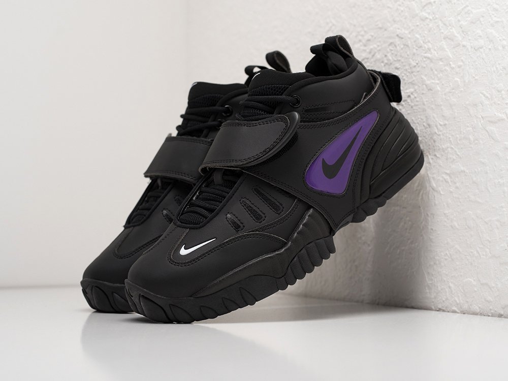 Nike x AMBUSH x Air Adjust Force Black Psychic Purple черные кожа мужские (AR27217) - фото 2