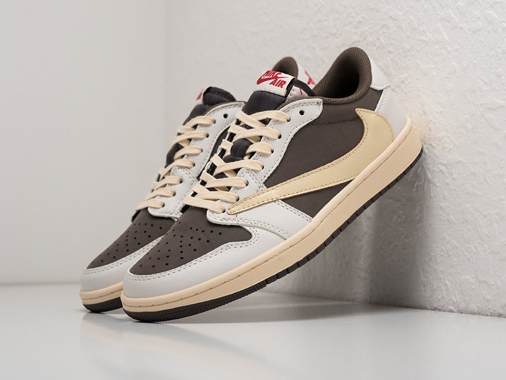 Nike Air Jordan 1 Low x Travis Scott Reverse Mocha коричневые кожа мужские (AR27220) - фото 2 Nike Air Jordan 1 Low x Travis Scott Reverse Mocha коричневые кожа мужские (AR27220) - фото 2