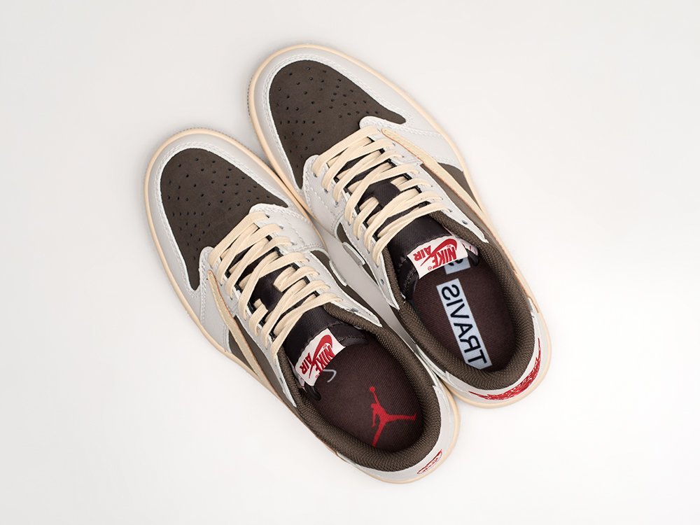 Nike Air Jordan 1 Low x Travis Scott Reverse Mocha коричневые кожа мужские (AR27220) - фото 3 Nike Air Jordan 1 Low x Travis Scott Reverse Mocha коричневые кожа мужские (AR27220) - фото 3