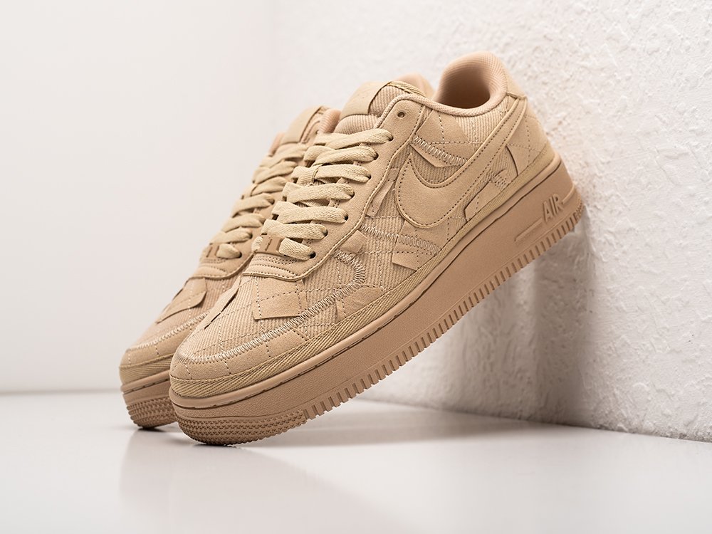 Nike x Billie Eilish x Air Force 1 Low Mushroom бежевые текстиль мужские (AR27226) - фото 2 Nike x Billie Eilish x Air Force 1 Low Mushroom бежевые текстиль мужские (AR27226) - фото 2