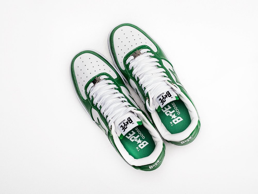 Bape Bapesta Low Patent Leather Green зеленые кожа мужские (AR27229) - фото 3 Bape Bapesta Low Patent Leather Green зеленые кожа мужские (AR27229) - фото 3