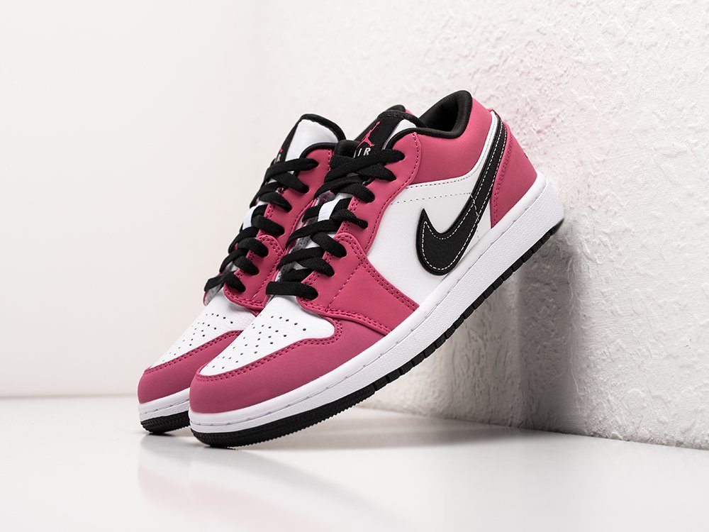 Nike Air Jordan 1 Low GS Rush Pink WMNS розовые кожа женские (AR27248) - фото 2