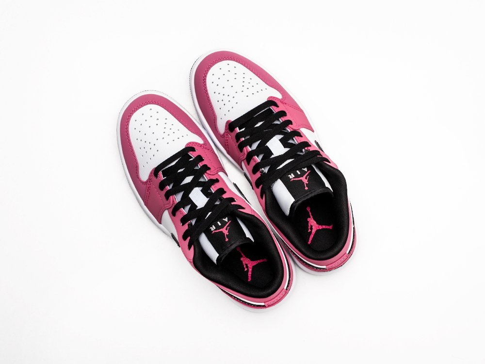 Nike Air Jordan 1 Low GS Rush Pink WMNS розовые кожа женские (AR27248) - фото 3