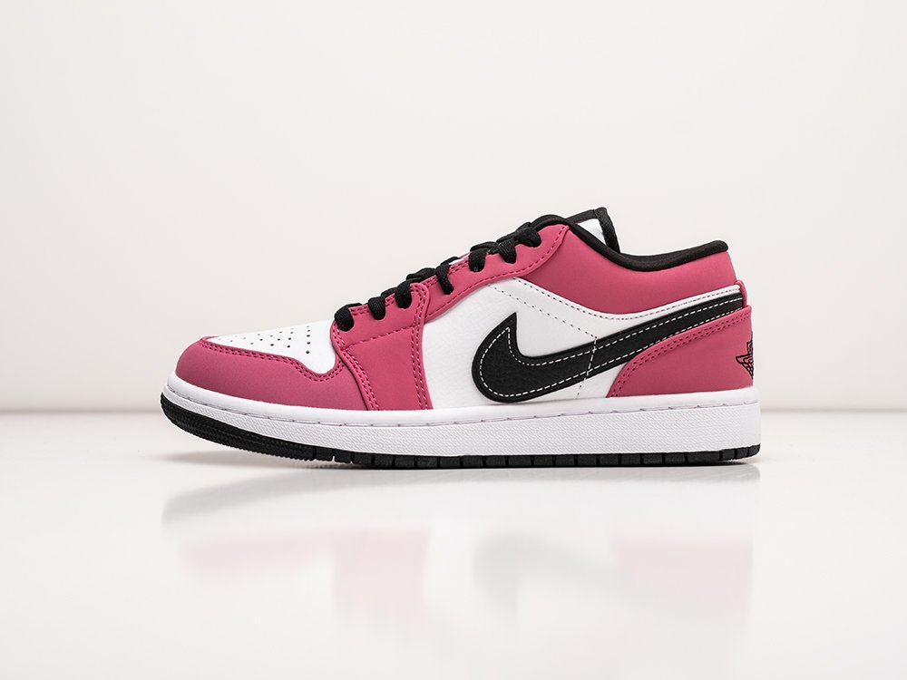 Nike Air Jordan 1 Low GS Rush Pink WMNS розовые кожа женские (AR27248) - фото 1