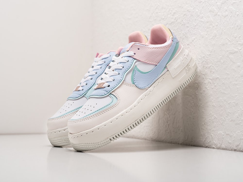 Nike Air Force 1 Shadow Pastel WMNS белые кожа женские (AR27250) - фото 2