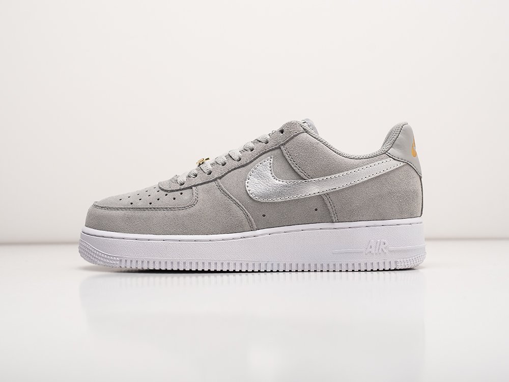 Nike Air Force 1 Low 07 Light Smoke Grey серые замша мужские (AR27260) - фото 1