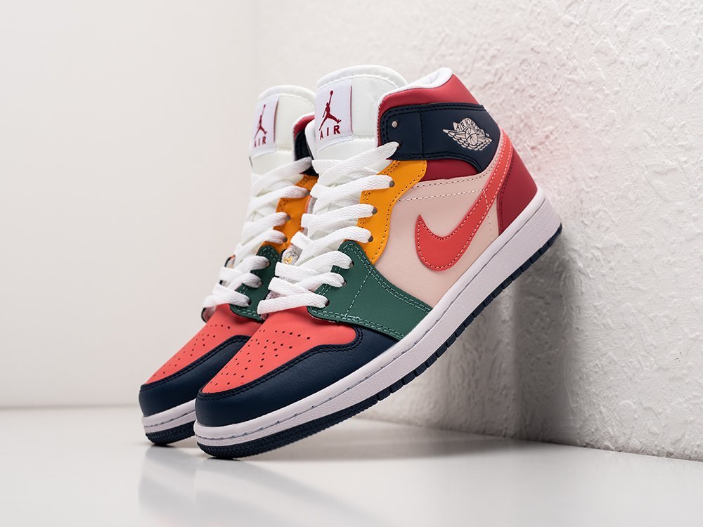 Nike Air Jordan 1 Mid SE Multi-Color WMNS разноцветные кожа женские (AR27264) - фото 2 Nike Air Jordan 1 Mid SE Multi-Color WMNS разноцветные кожа женские (AR27264) - фото 2