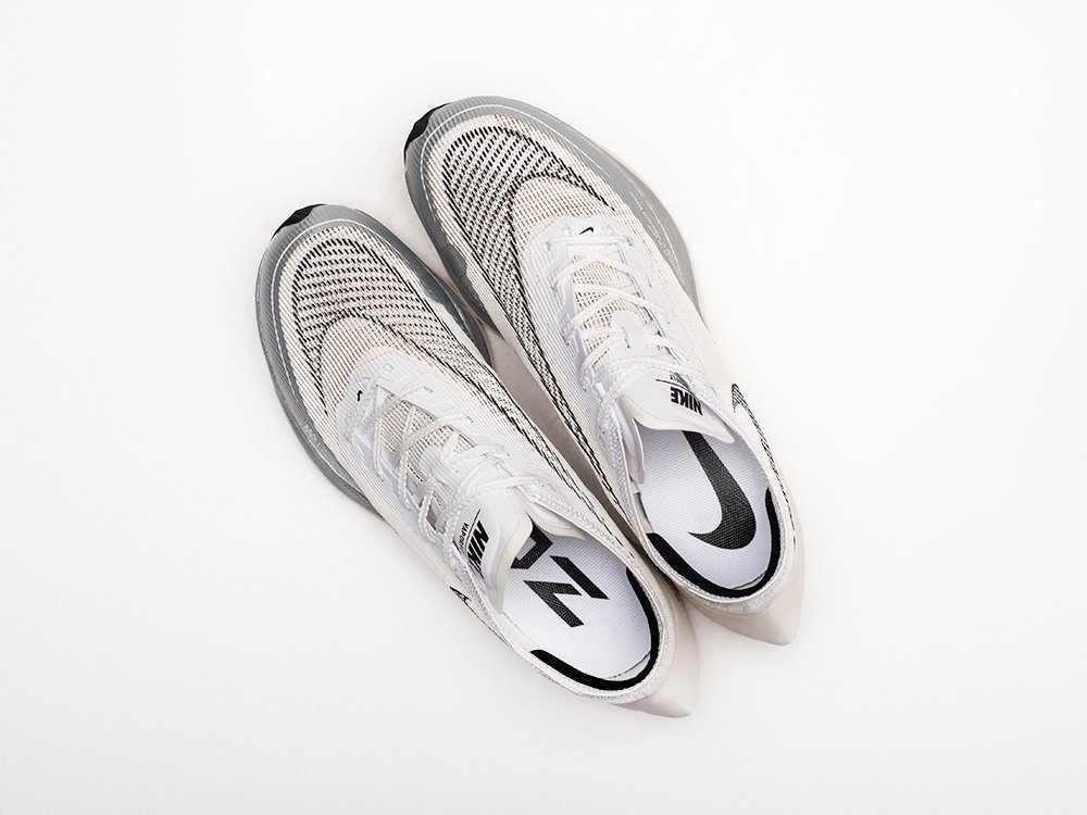 Nike ZoomX Vaporfly NEXT% 2 White Metallic Silver белые текстиль мужские (AR27266) - фото 3