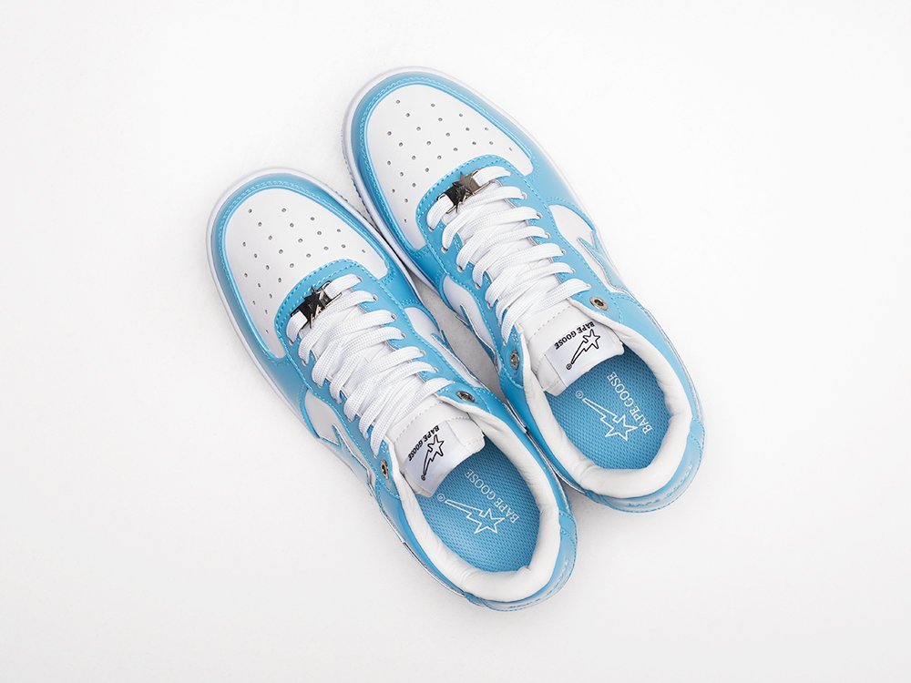 Bape Bapesta Low голубые кожа мужские (AR27271) - фото 3 Bape Bapesta Low голубые кожа мужские (AR27271) - фото 3