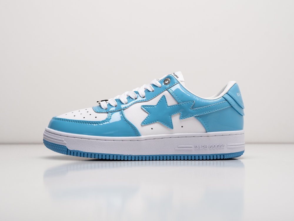 Bape Bapesta Low голубые кожа мужские (AR27271) - фото 1 Bape Bapesta Low голубые кожа мужские (AR27271) - фото 1