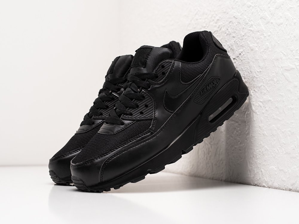 Nike Air Max 90 черные кожа мужские (AR27273) - фото 2 Nike Air Max 90 черные кожа мужские (AR27273) - фото 2