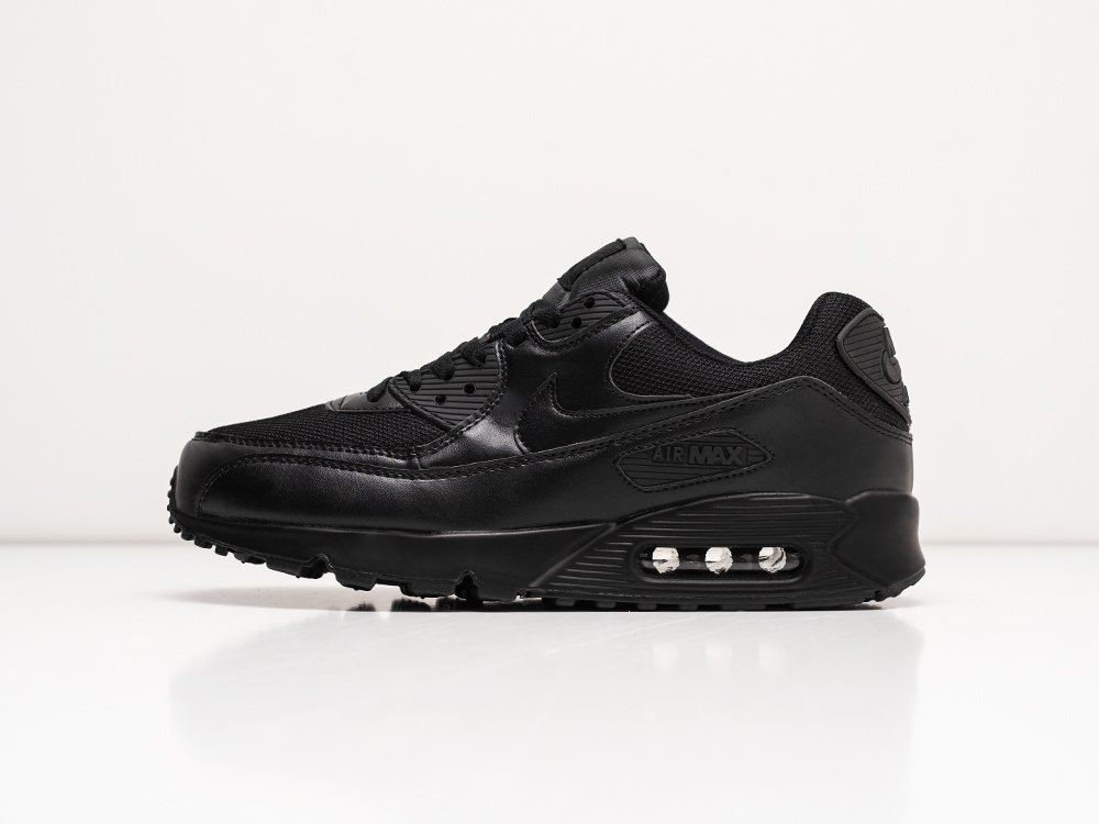 Nike Air Max 90 черные кожа мужские (AR27273) - фото 1 Nike Air Max 90 черные кожа мужские (AR27273) - фото 1