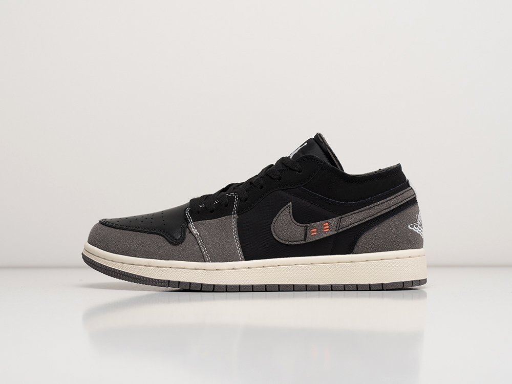 Nike Air Jordan 1 Low SE Craft Inside Out - Black черные замша мужские (AR27276) - фото 1