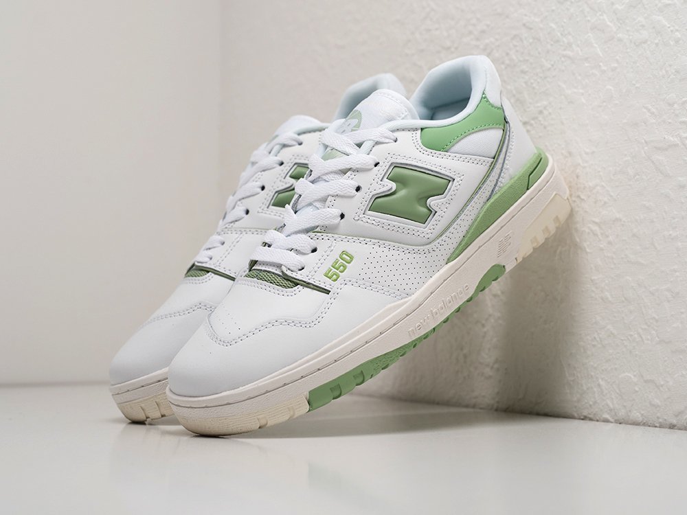 New Balance 550 Mint Green белые кожа мужские (AR27277) - фото 2