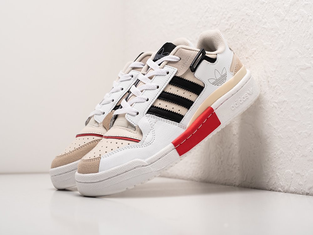 Adidas Forum Exhibit Low White Vivid Red белые кожа мужские (AR27284) - фото 2 Adidas Forum Exhibit Low White Vivid Red белые кожа мужские (AR27284) - фото 2