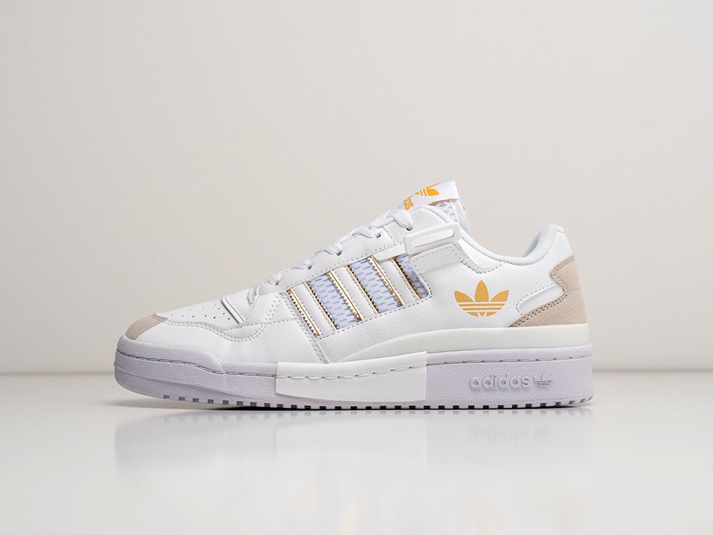 Adidas Forum Exhibit Low White Gold белые кожа мужские (AR27285) - фото 1 Adidas Forum Exhibit Low White Gold белые кожа мужские (AR27285) - фото 1
