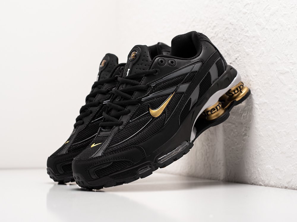 Nike Shox Ride 2 SP Supreme Black Gold черные кожа мужские (AR27287) - фото 2