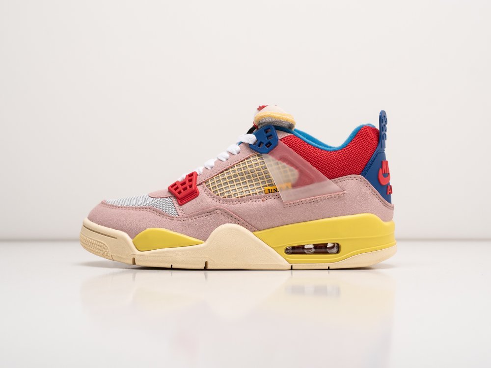 Nike x Union LA x Air Jordan 4 Retro Guava Ice WMNS розовые замша женские (AR27289) - фото 1