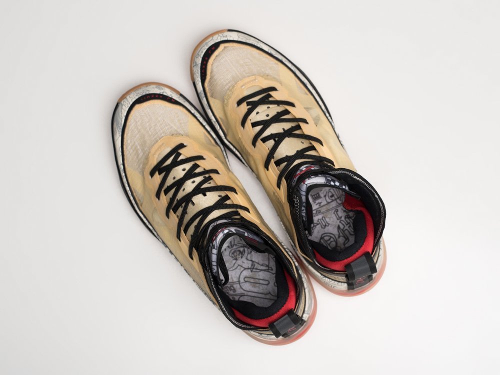 Nike x Jayson Tatum x Air Jordan 37 Tattoo бежевые текстиль мужские (AR27292) - фото 3 Nike x Jayson Tatum x Air Jordan 37 Tattoo бежевые текстиль мужские (AR27292) - фото 3