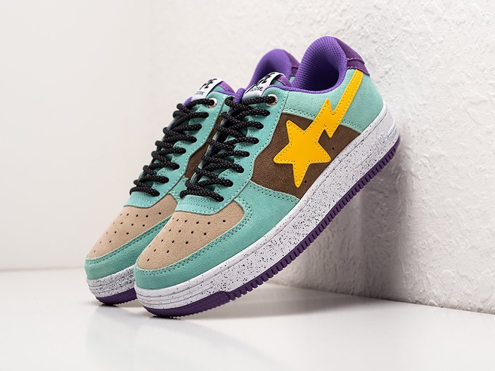 Bape Bapesta Low Brown Yellow разноцветные замша мужские (AR27375) - фото 2 Bape Bapesta Low Brown Yellow разноцветные замша мужские (AR27375) - фото 2
