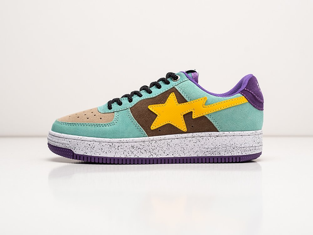 Bape Bapesta Low Brown Yellow разноцветные замша мужские (AR27375) - фото 1 Bape Bapesta Low Brown Yellow разноцветные замша мужские (AR27375) - фото 1