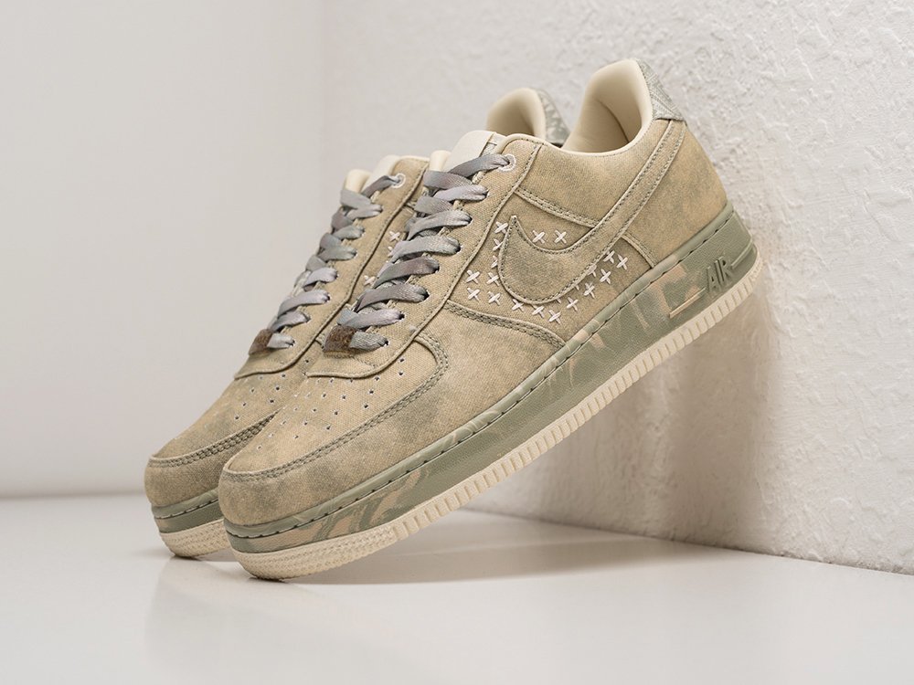Nike Air Force 1 Low 07 Premium NAI-KE Tan Canvas коричневые деним мужские (AR27379) - фото 2 Nike Air Force 1 Low 07 Premium NAI-KE Tan Canvas коричневые деним мужские (AR27379) - фото 2
