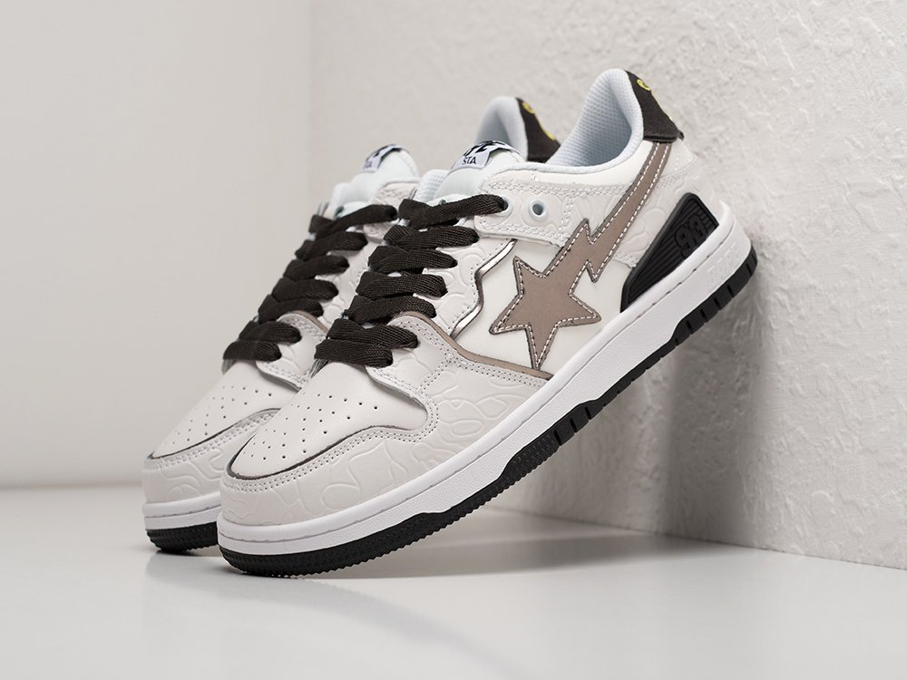 Bape Sk8 Sta Low белые кожа мужские (AR27424) - фото 2 Bape Sk8 Sta Low белые кожа мужские (AR27424) - фото 2