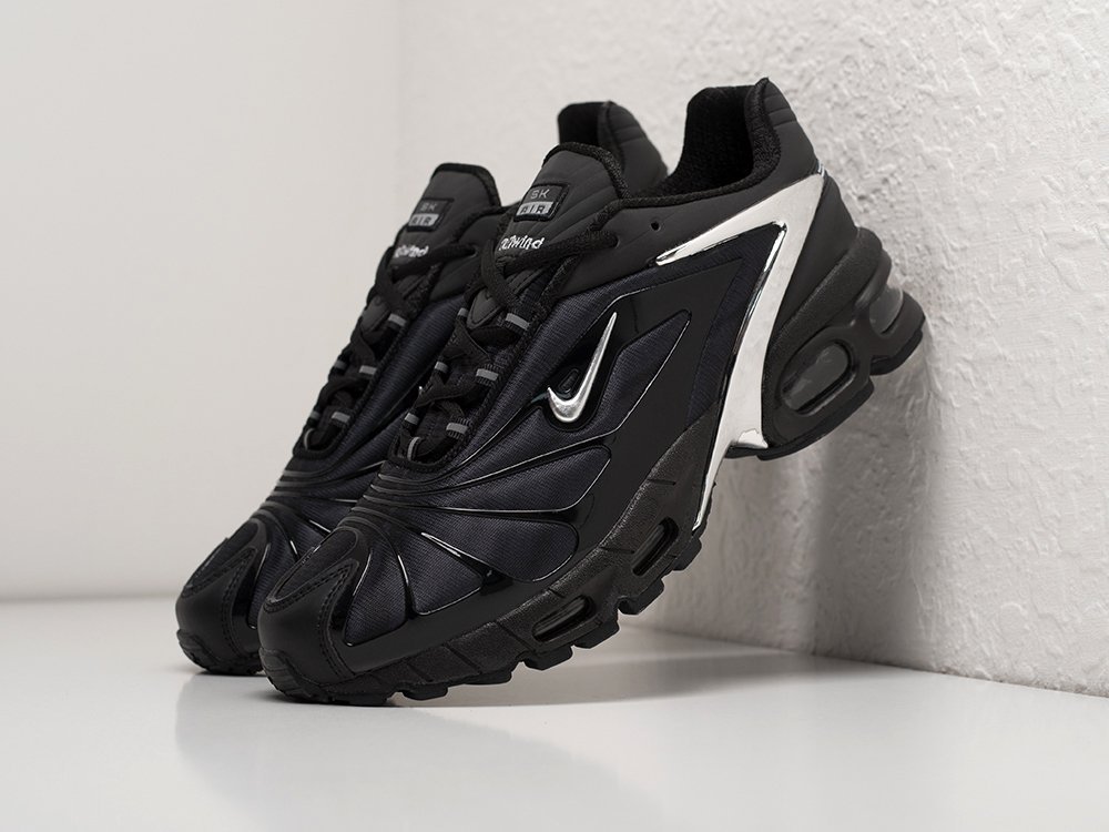 Nike Air Max Tailwind V x Skepta Chrome Black черные кожа мужские (AR27429) - фото 2