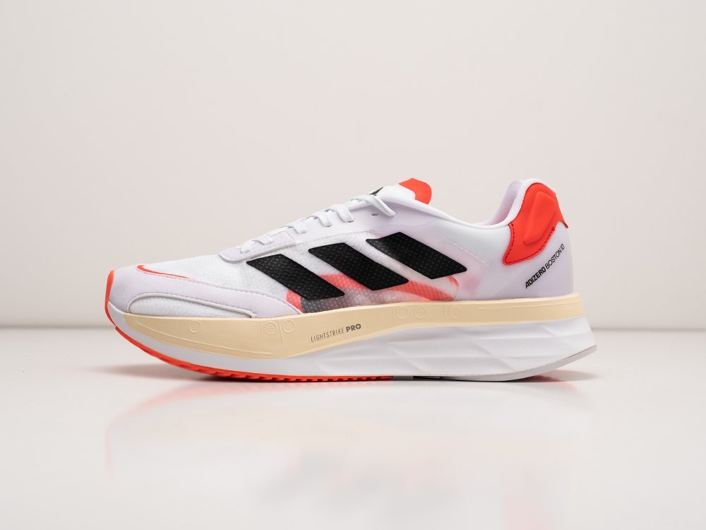 Adidas Adizero Boston 10 белые текстиль мужские (AR27454) - фото 1