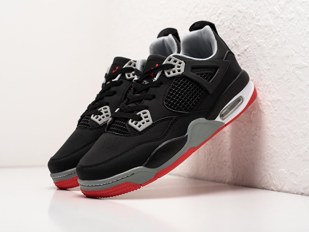 Nike Air Jordan 4 Retro черные замша мужские (AR27458) - фото 2