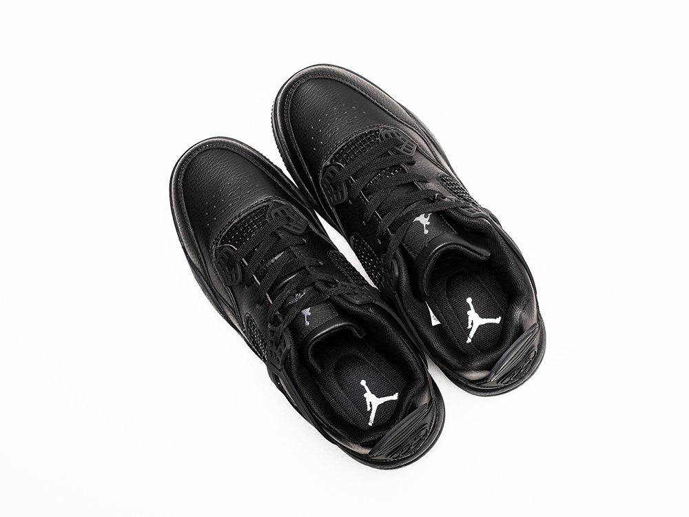 Nike Air Jordan 4 Retro черные кожа мужские (AR27459) - фото 3