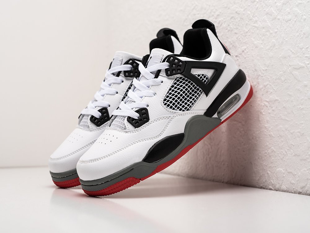 Nike Air Jordan 4 Retro белые кожа мужские (AR27464) - фото 2