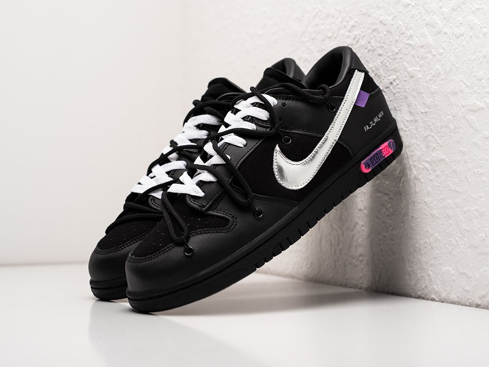 Nike SB Dunk Low x OFF-White Lot 50 of 50 черные кожа мужские (AR27487) - фото 2 Nike SB Dunk Low x OFF-White Lot 50 of 50 черные кожа мужские (AR27487) - фото 2