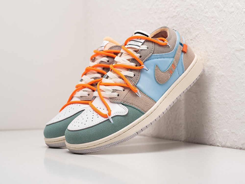 Nike SB Dunk Low x OFF-White разноцветные замша мужские (AR27489) - фото 2