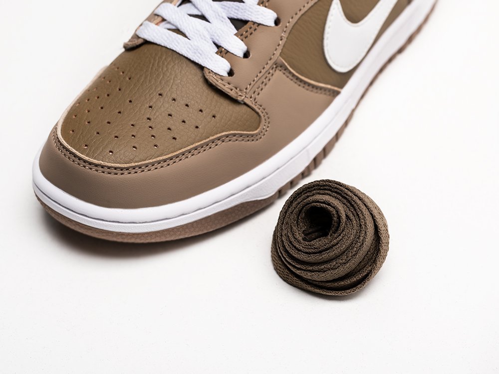 Nike SB Dunk Low Judge Grey коричневые кожа мужские (AR27566) - фото 4
