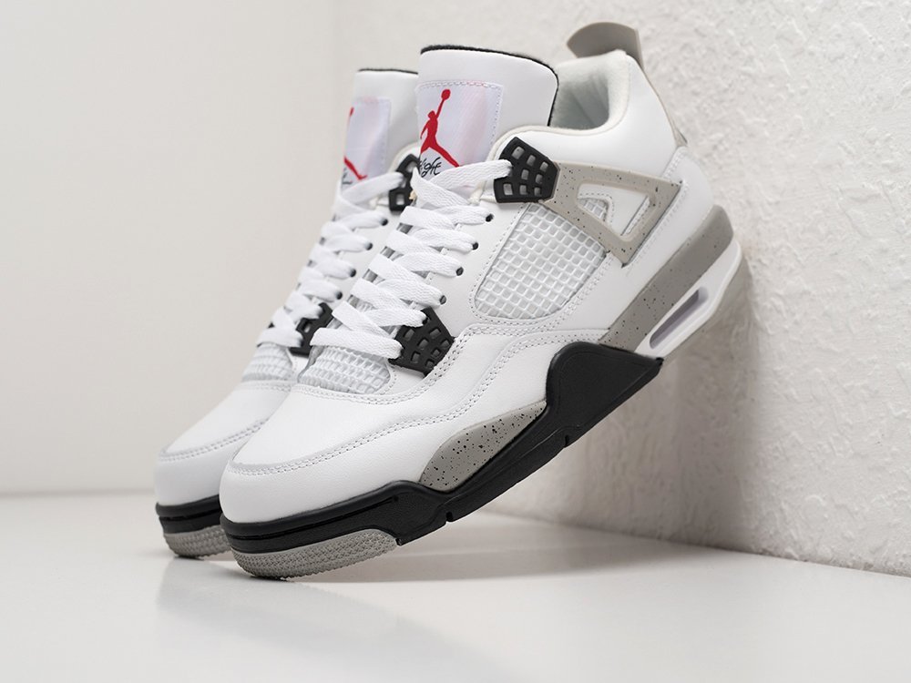 Nike Air Jordan 4 Retro OG White Cement 2016 белые кожа мужские (AR27585) - фото 2